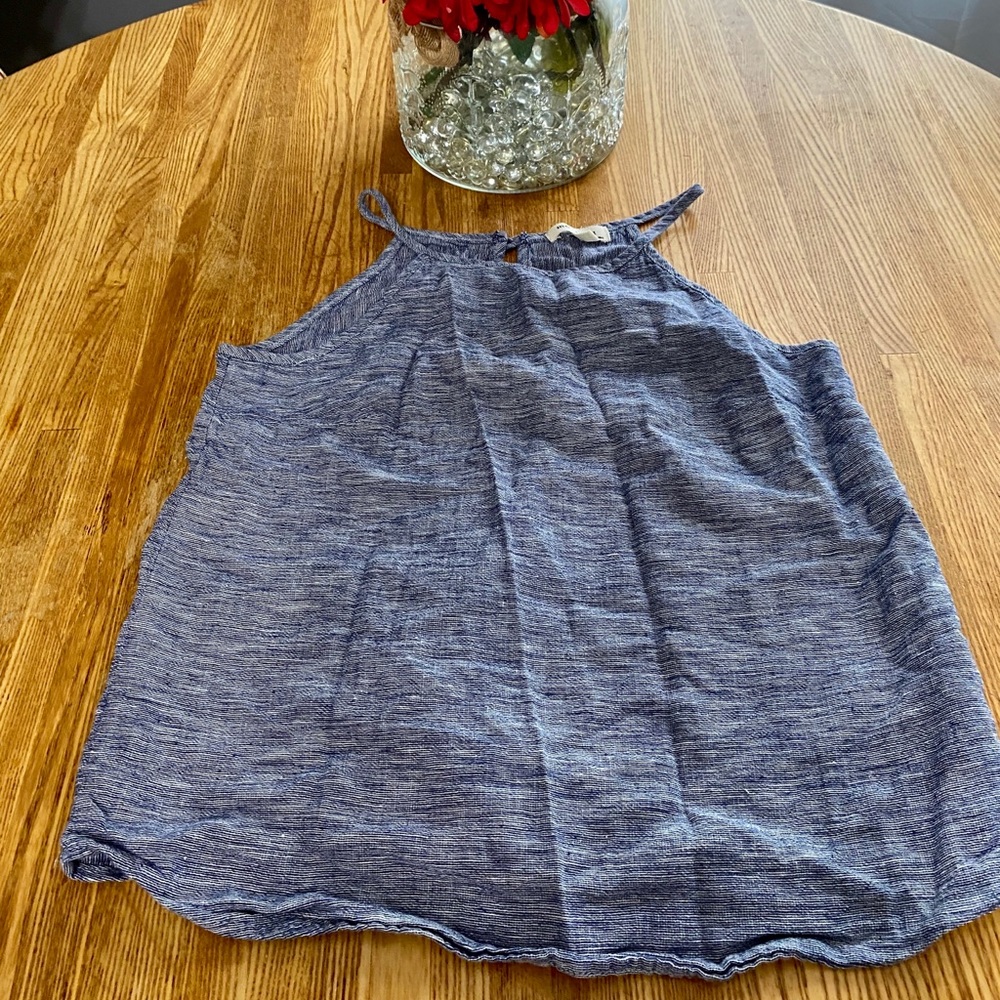Versatile Short Top with Haltered Strap Sleeves